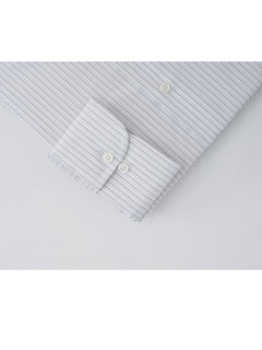 Grey & White Self Striped, Executive Series, French Collar Men’s Formal Shirt (FS-238)