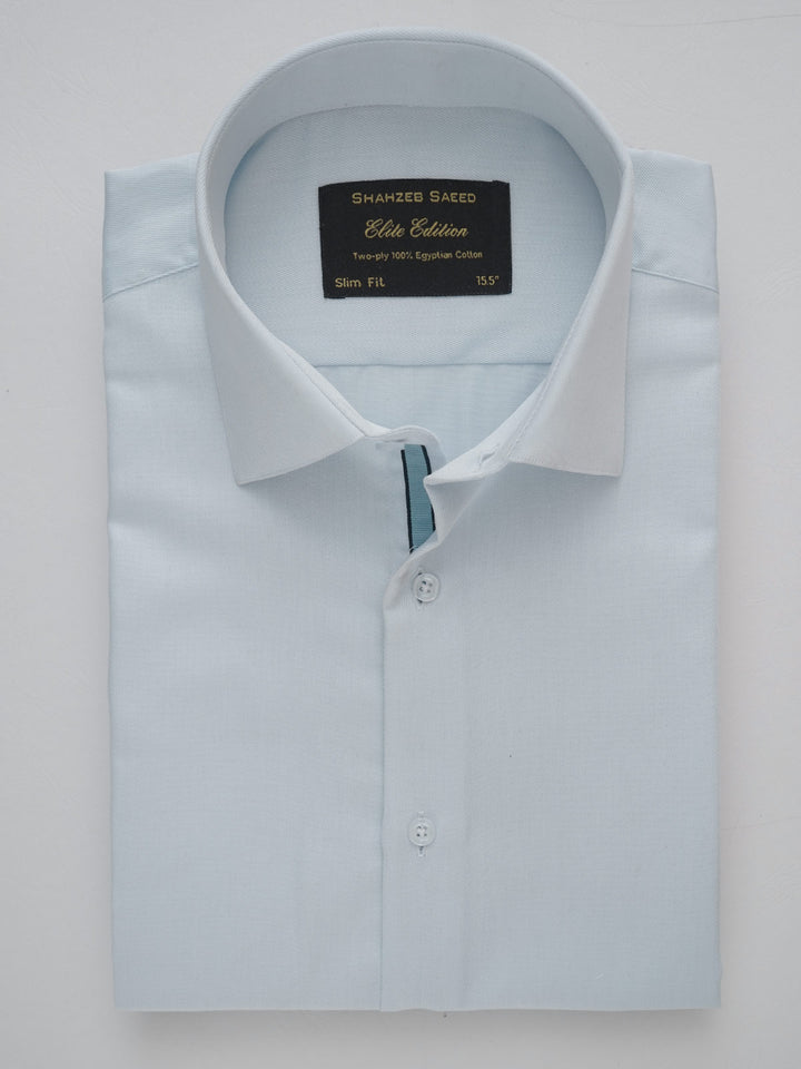 Light Blue Plain, Elite Edition, French Collar Men’s Designer Formal Shirt (FS-248)