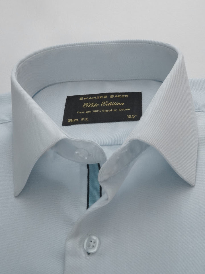 Light Blue Plain, Elite Edition, French Collar Men’s Designer Formal Shirt (FS-248)