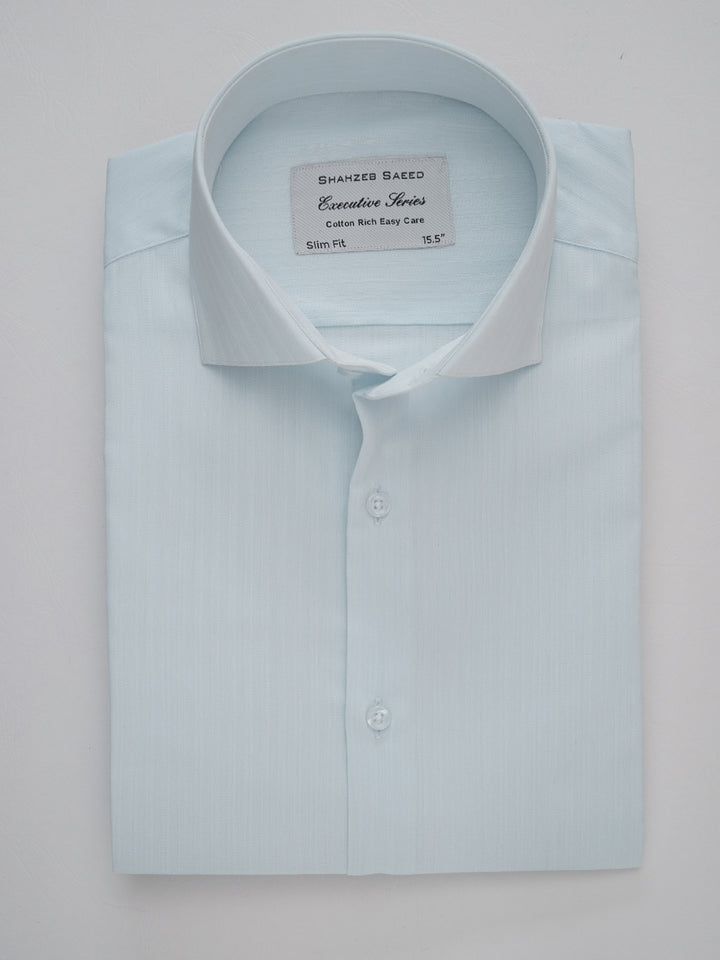 Sky Blue Self Striped, Executive Series, Cutaway Collar Men’s Formal Shirt (FS-268)