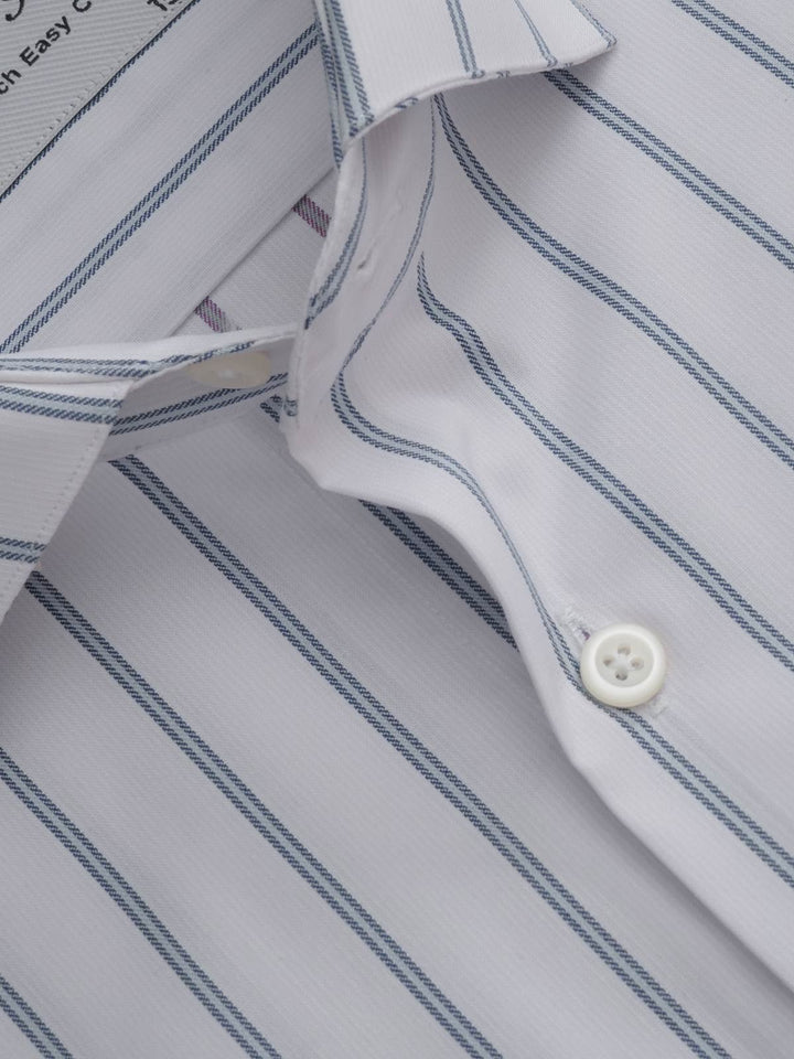 Blue & White Striped, Executive Series, Cutaway Collar Men’s Formal Shirt (FS-269)