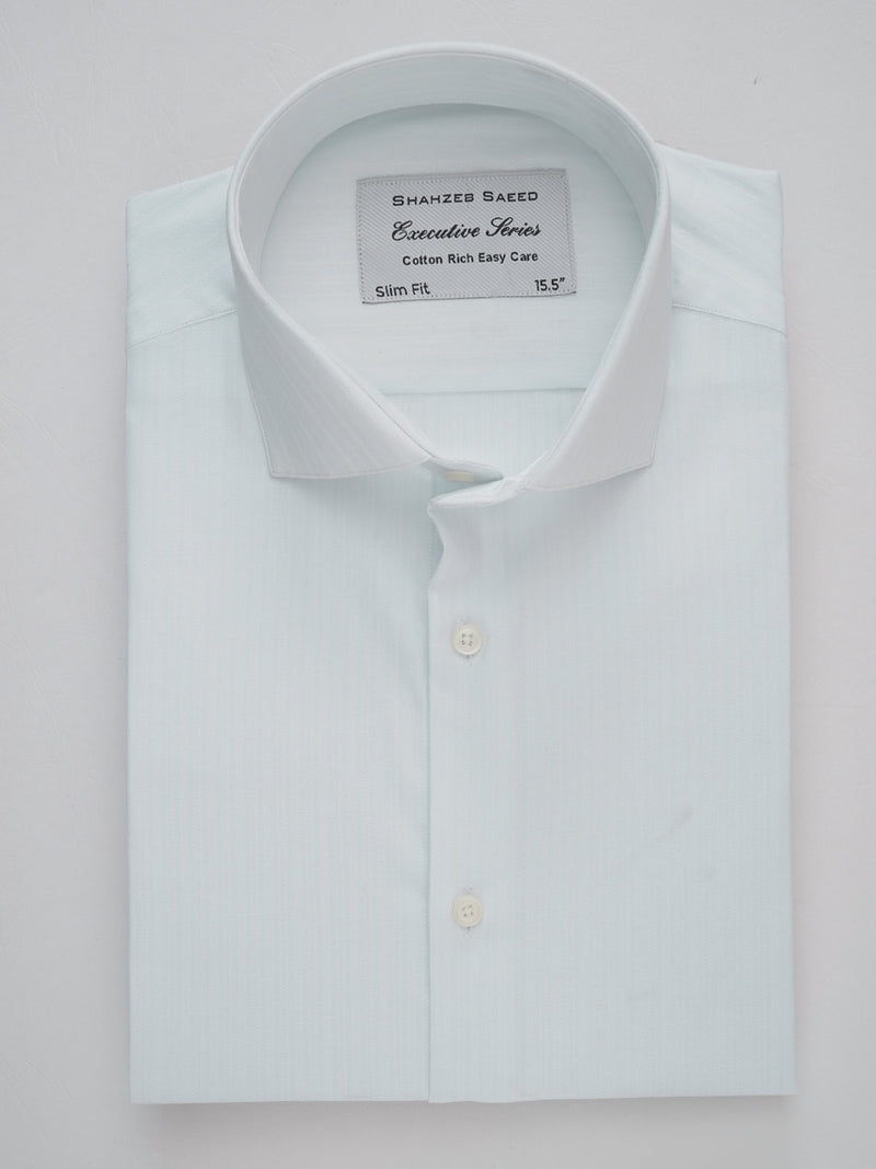 White Self Striped, Executive Series, Cutaway Collar Men’s Formal Shirt (FS-274)