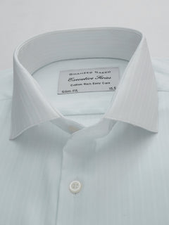 White Self Striped, Executive Series, Cutaway Collar Men’s Formal Shirt (FS-274)