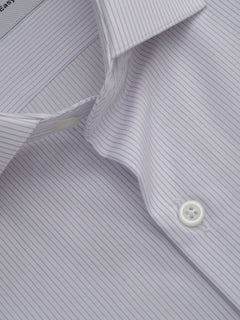 White & Purple Striped, Executive Series, Cutaway Collar Men’s Formal Shirt (FS-275)