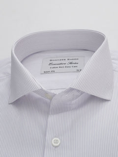 White & Purple Striped, Executive Series, Cutaway Collar Men’s Formal Shirt (FS-275)