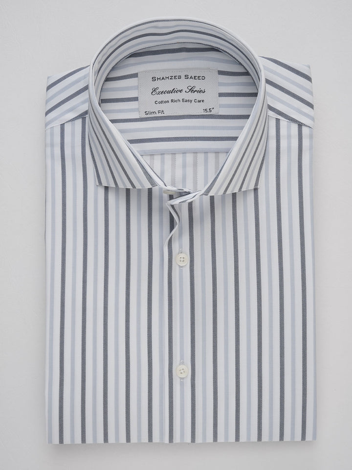 Multi Color Striped, Executive Series, Cutaway Collar Men’s Formal Shirt (FS-277)