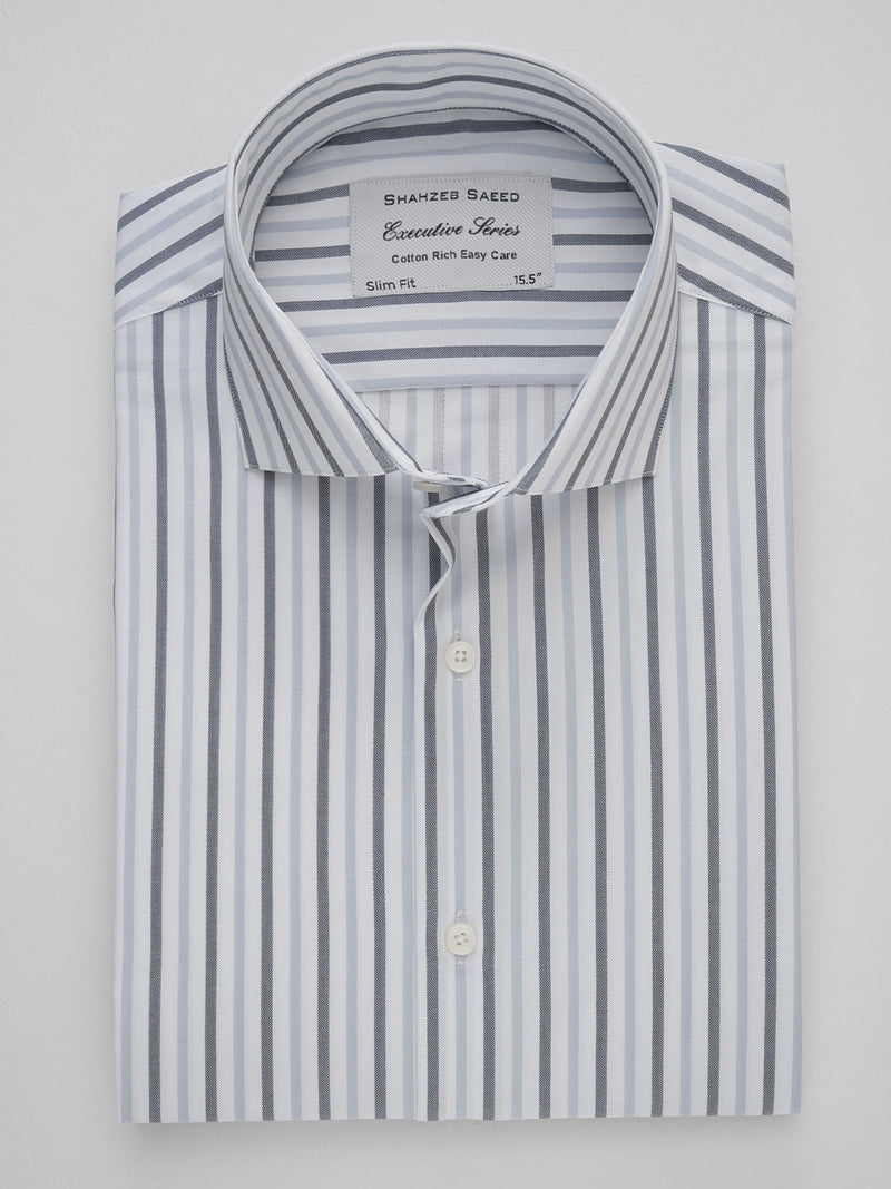 Multi Color Striped, Executive Series, Cutaway Collar Men’s Formal Shirt (FS-277)