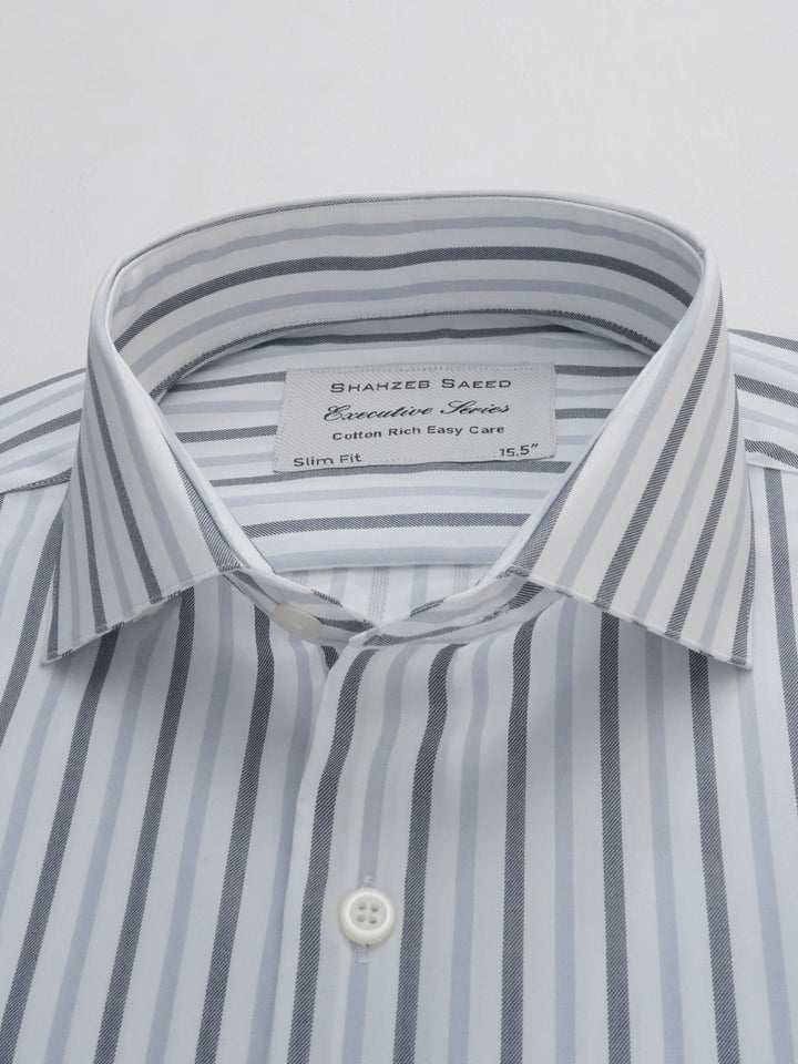 Multi Color Striped, Executive Series, Cutaway Collar Men’s Formal Shirt (FS-277)