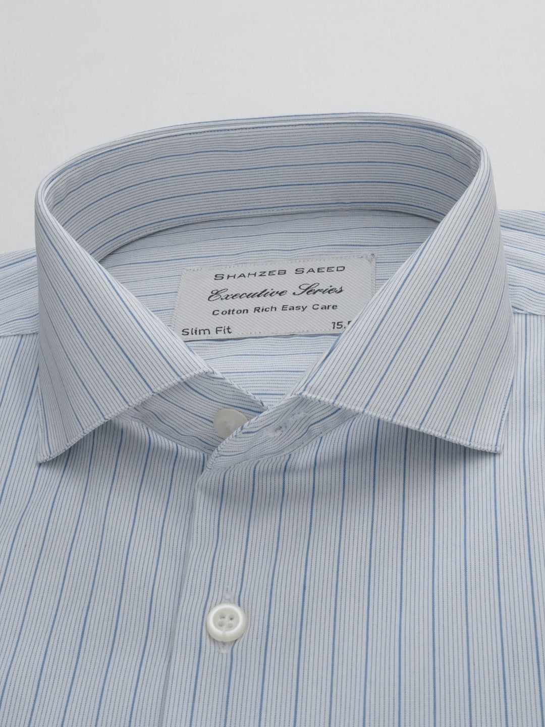 Light Blue Striped, Executive Series, Cutaway Collar Men’s Formal Shirt (FS-278)