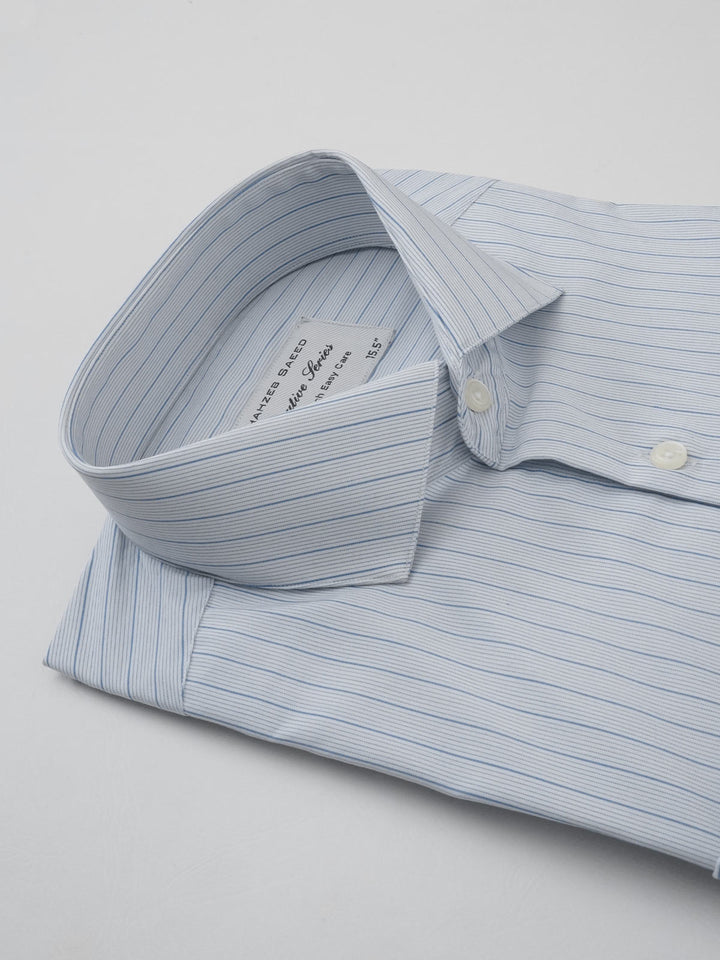 Light Blue Striped, Executive Series, Cutaway Collar Men’s Formal Shirt (FS-278)