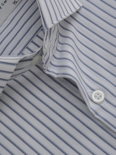 Blue & White Striped, Executive Series, Cutaway Collar Men’s Formal Shirt (FS-279)