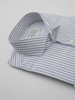 Blue & White Striped, Executive Series, Cutaway Collar Men’s Formal Shirt (FS-279)