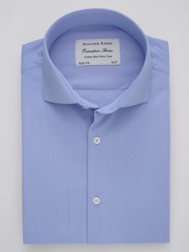 Ink Blue Self, Executive Series, Cutaway Collar Men’s Formal Shirt (FS-289)