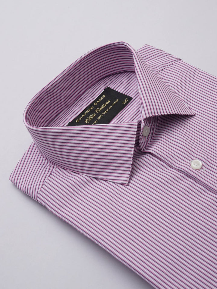 Pink Striped, Elite Edition, French Collar Men’s Formal Shirt (FS-293)