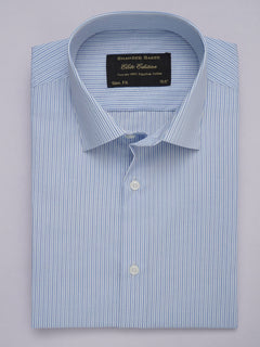 Blue Striped, Elite Edition, French Collar Men’s Formal Shirt (FS-294)