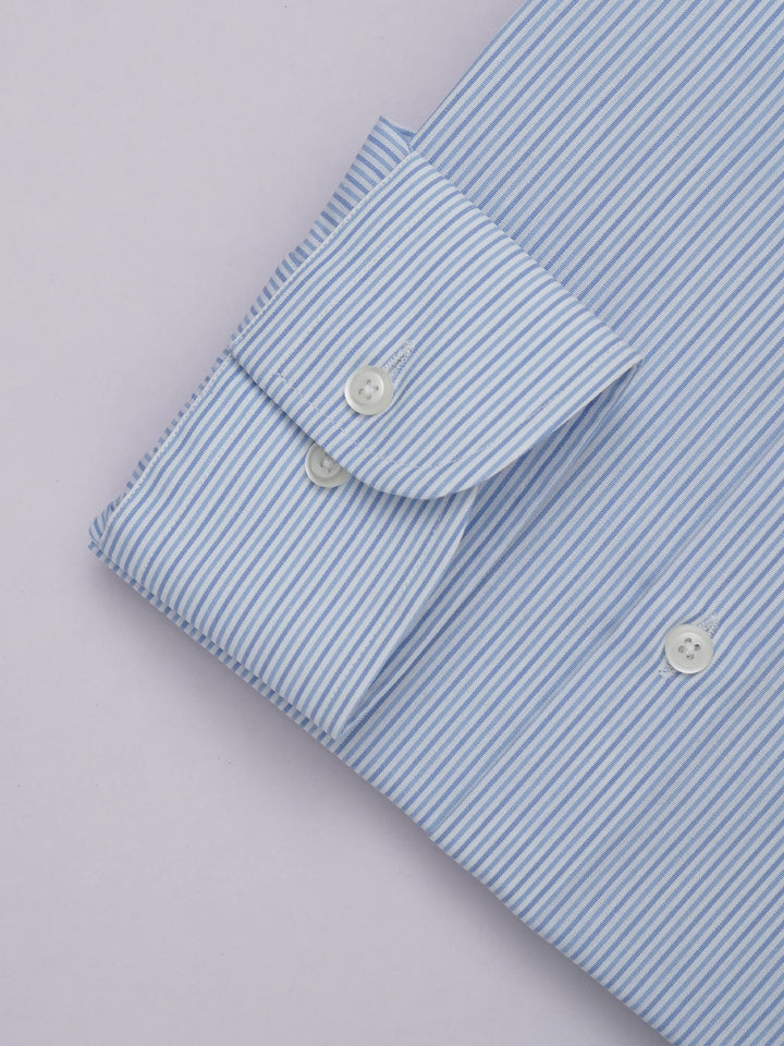 Blue Striped, Elite Edition, French Collar Men’s Formal Shirt (FS-294)