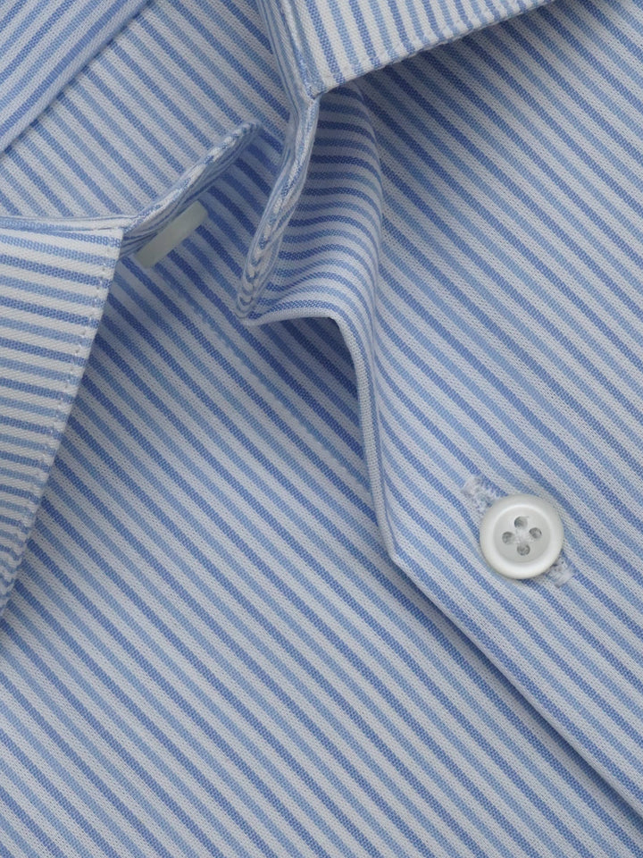 Blue Striped, Elite Edition, French Collar Men’s Formal Shirt (FS-294)