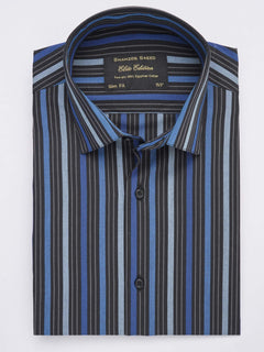 Multi Color Striped, Elite Edition, French Collar Men’s Formal Shirt (FS-302)