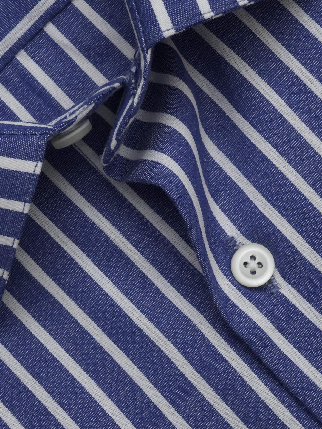 Blue & White Striped, Elite Edition, French Collar Men’s Formal Shirt (FS-304)