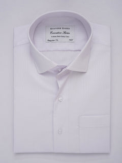 Light Purple Self Striped, Executive Series, French Collar Men’s Formal Shirt (FS-306)