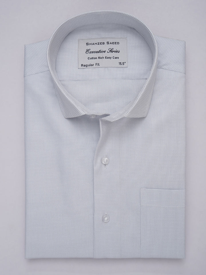 Light Grey Self, Executive Series, Spread Collar Men’s Formal Shirt (FS-307)