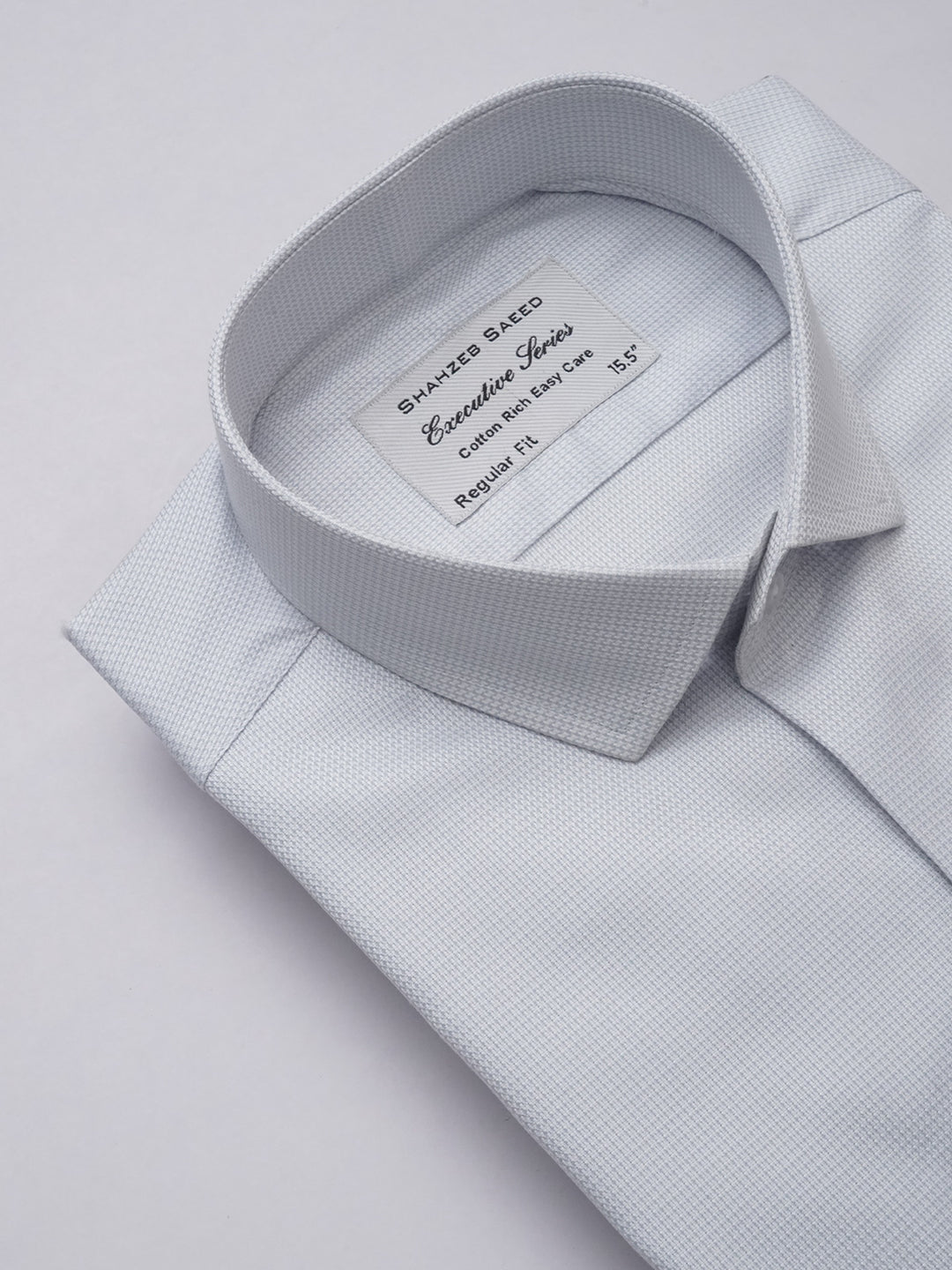 Light Grey Self, Executive Series, Spread Collar Men’s Formal Shirt (FS-307)