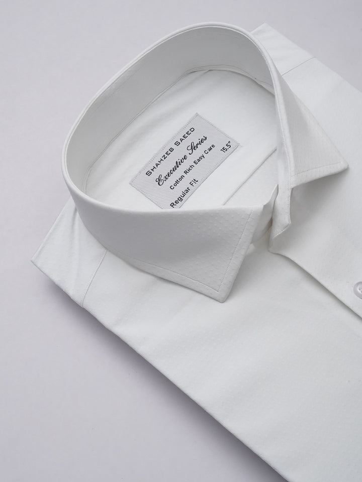 White Self Executive Series, French Collar Men’s Formal Shirt (FS-312)