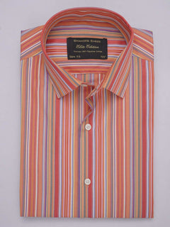 Multi Color Striped, Elite Edition, French Collar Men’s Formal Shirt (FS-319)