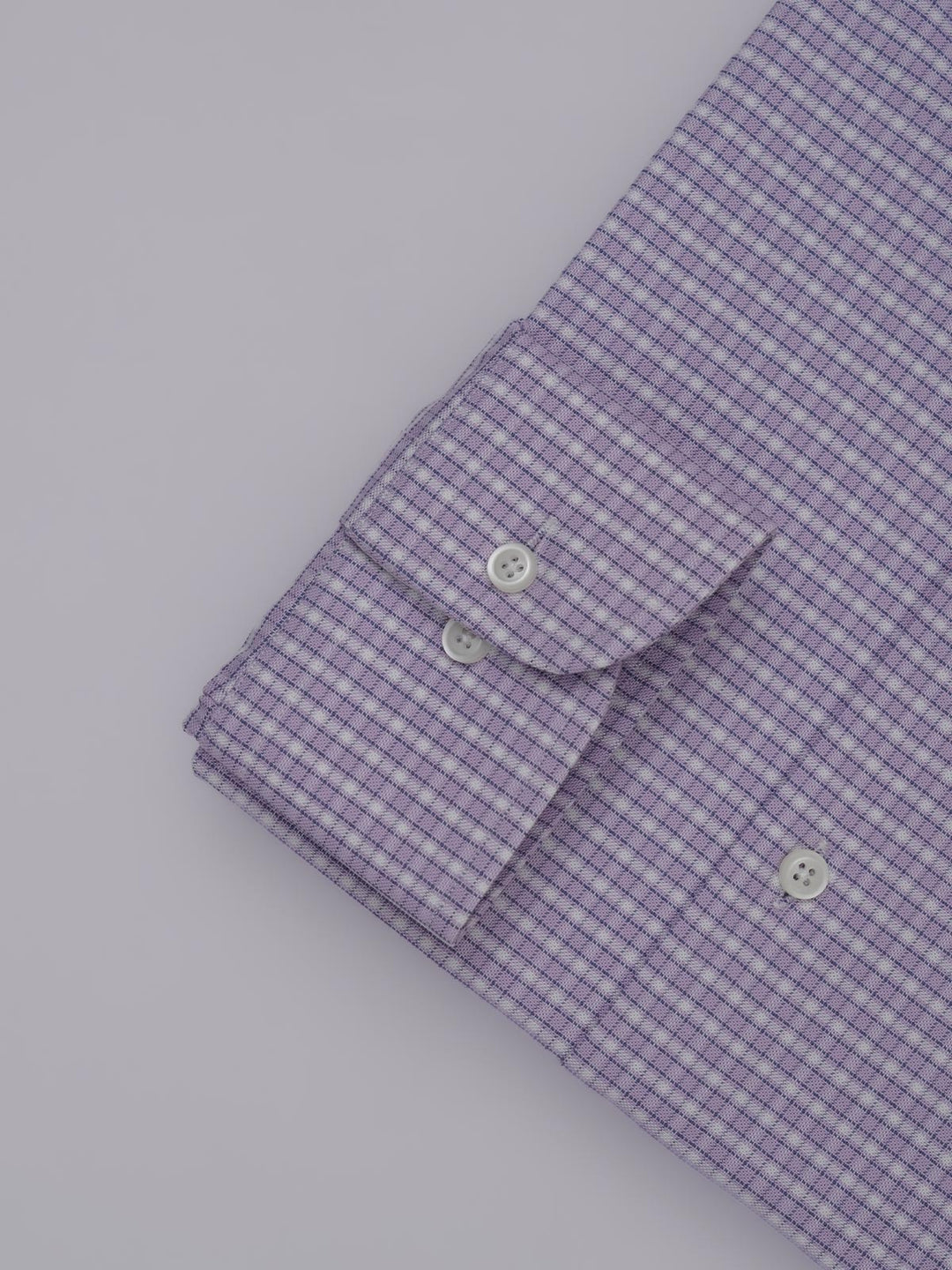 Light Purple Self Checkered, Elite Edition, Cutaway Collar Men’s Formal Shirt (FS-335)