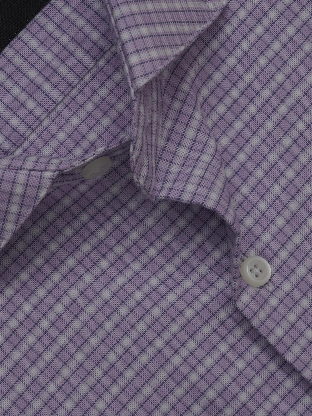 Light Purple Self Checkered, Elite Edition, Cutaway Collar Men’s Formal Shirt (FS-335)