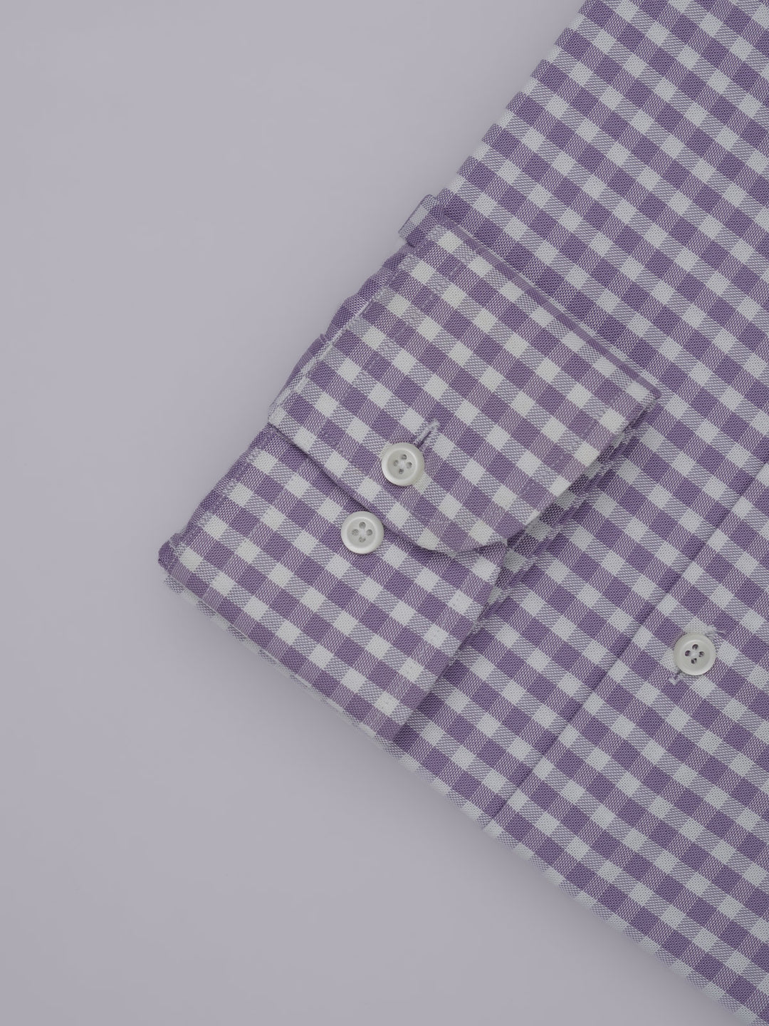 Light Purple & White Checkered, Elite Edition, Cutaway Collar Men’s Formal Shirt (FS-337)