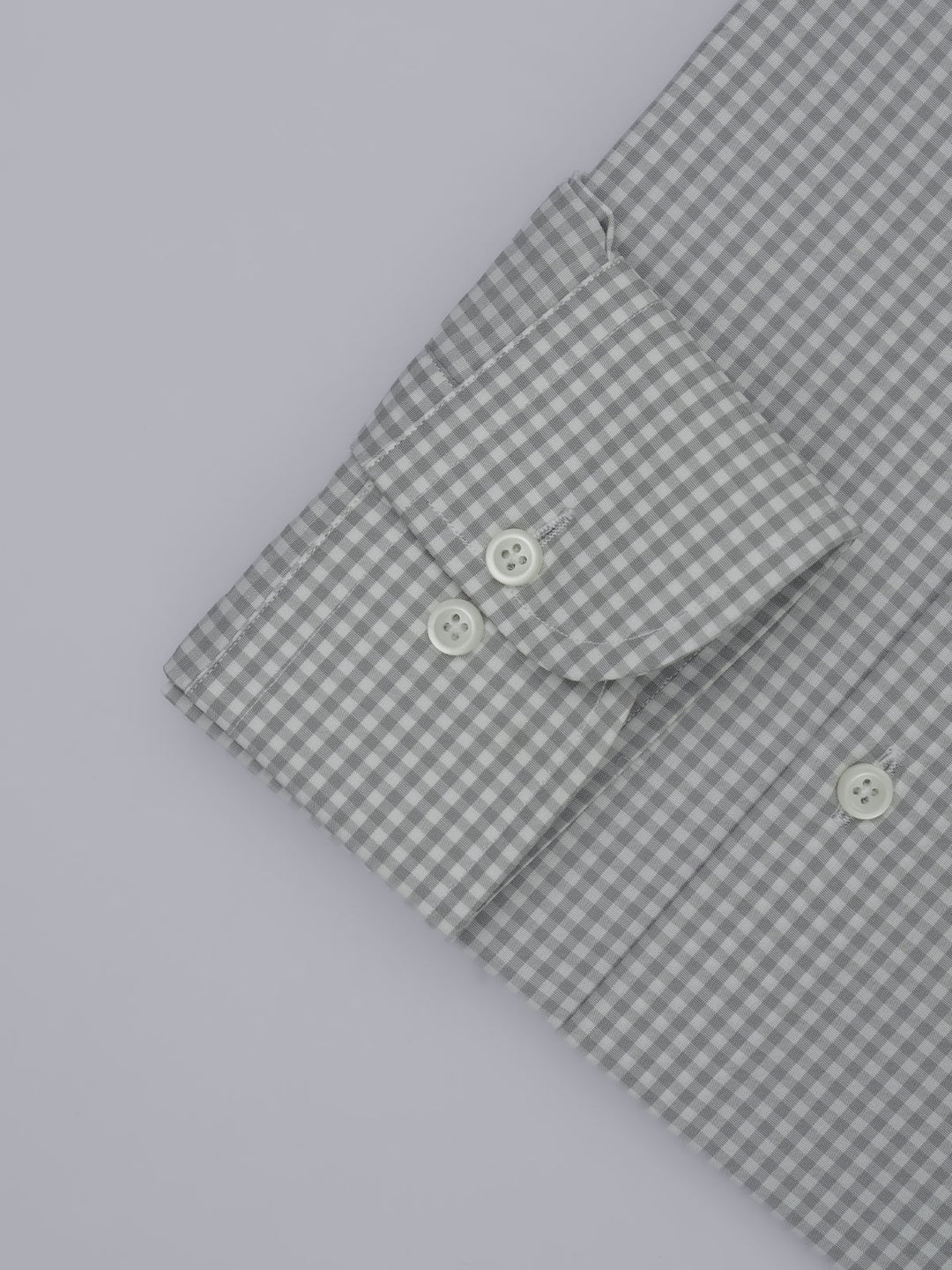 Grey & White Micro Checkered, Elite Edition, Cutaway Collar Men’s Formal Shirt (FS-340)