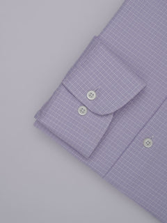 Light Purple Self Checkered, Elite Edition, Cutaway Collar Men’s Formal Shirt (FS-341)