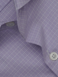 Light Purple Self Checkered, Elite Edition, Cutaway Collar Men’s Formal Shirt (FS-341)