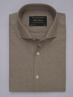 Brown Self, Elite Edition, Cutaway Collar Men’s Formal Shirt (FS-343)