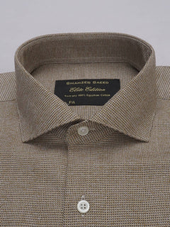 Brown Self, Elite Edition, Cutaway Collar Men’s Formal Shirt (FS-343)