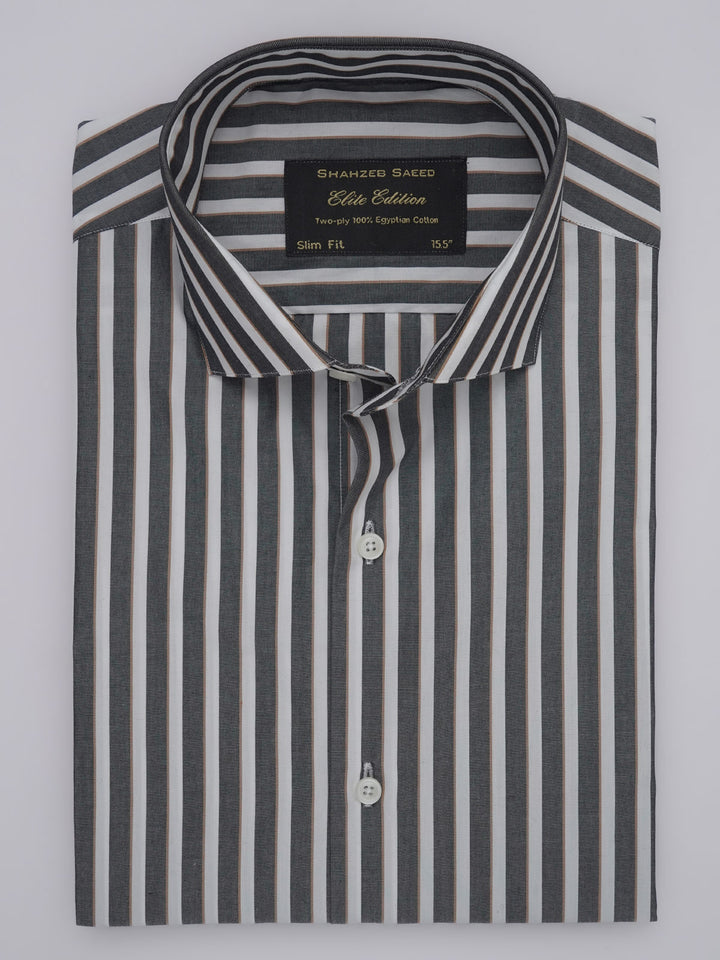 Multi Color Striped, Elite Edition, Cutaway Collar Men’s Formal Shirt (FS-361)