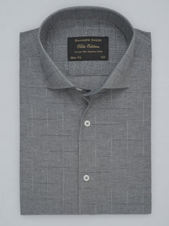 Grey Self, Elite Edition, Cutaway Collar Men’s Formal Shirt (FS-362)