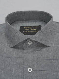 Grey Self, Elite Edition, Cutaway Collar Men’s Formal Shirt (FS-362)