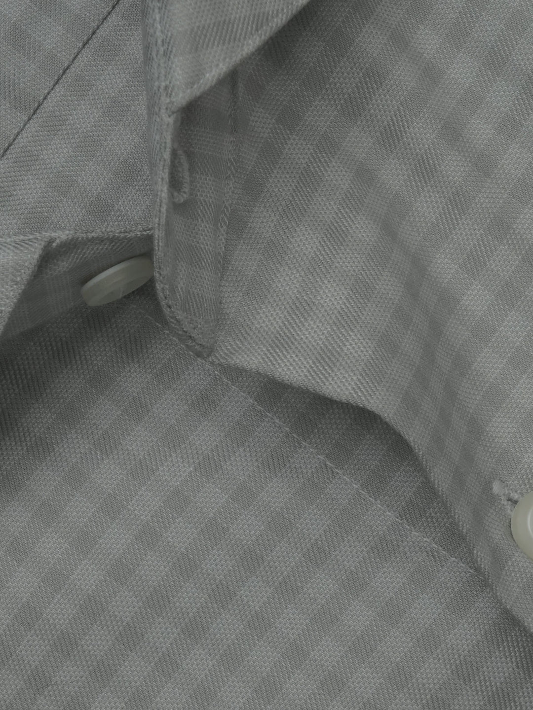 Light Grey Checkered, Elite Edition, Cutaway Collar Men’s Formal Shirt (FS-366)