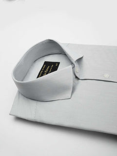 Light Grey & White Striped, Elite Edition, Cutaway Collar Men’s Formal Shirt (FS-037)