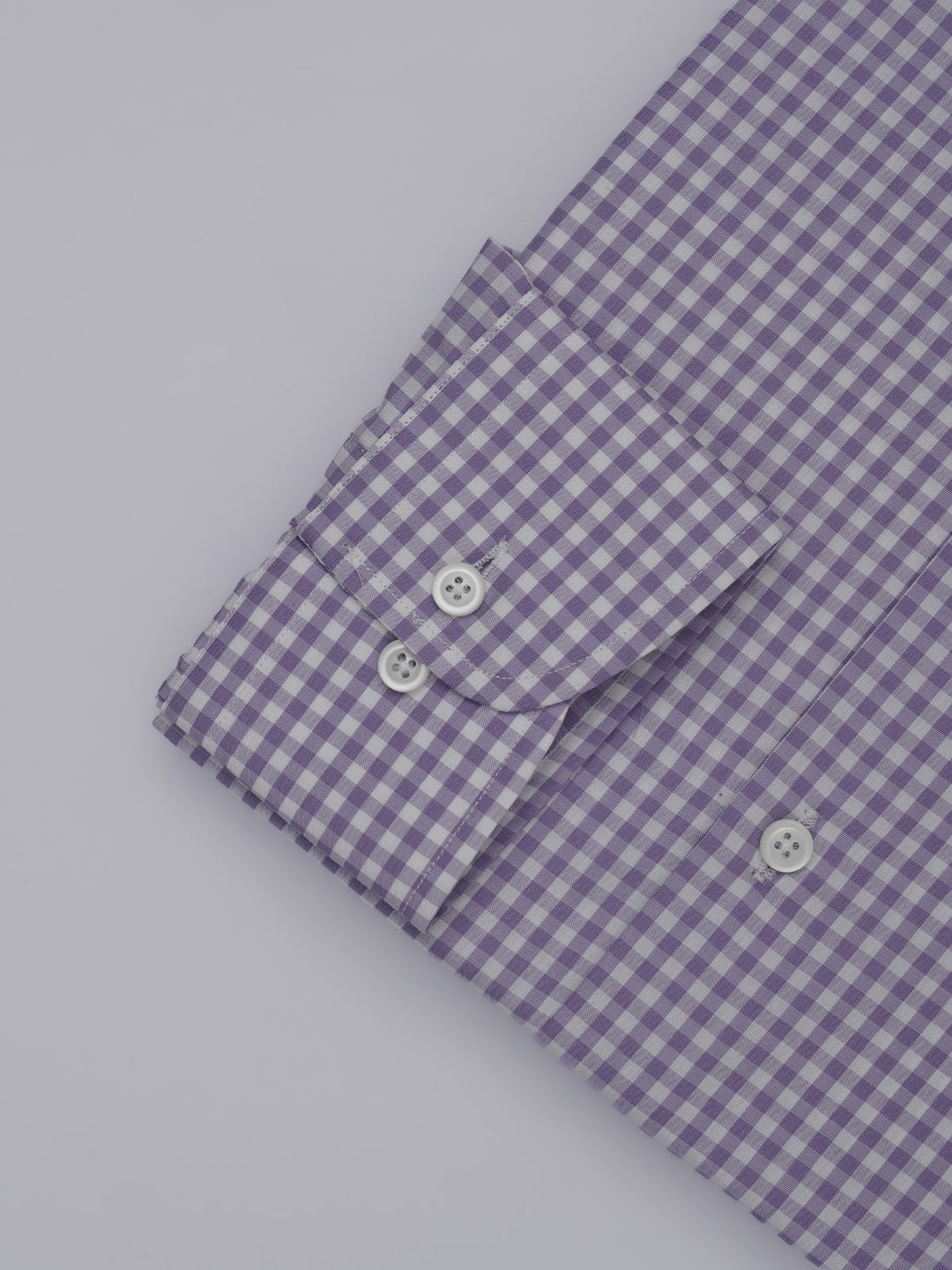 Purple & White Checkered, Elite Edition, Cutaway Collar Men’s Formal Shirt (FS-383)