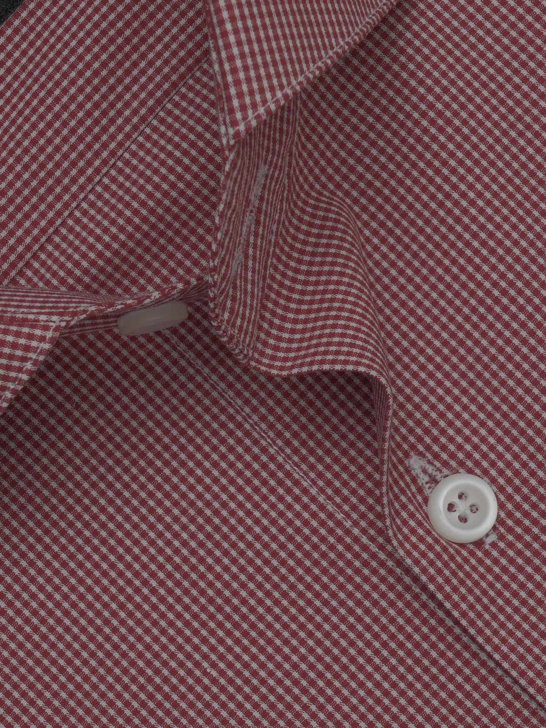 Dark Pink Micro Checkered, Elite Edition, Cutaway Collar Men’s Formal Shirt (FS-384)