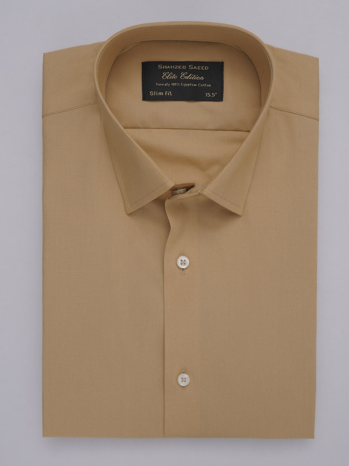 Mustard Plain, Elite Edition, French Collar Men’s Formal Shirt (FS-394)