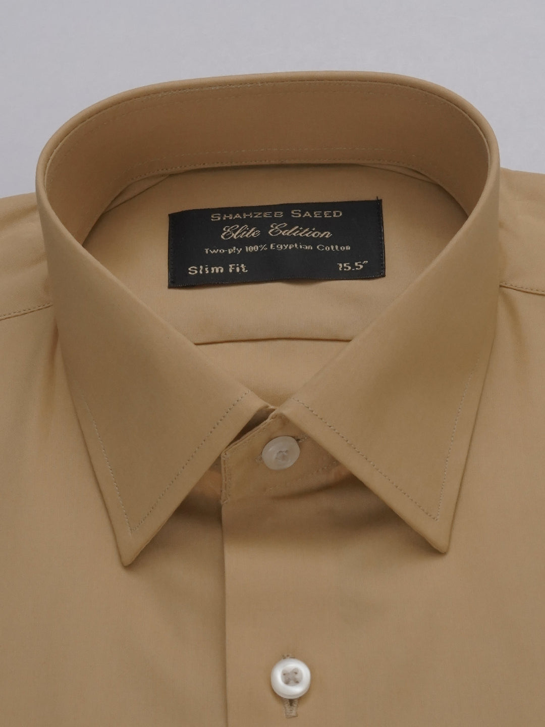 Mustard Plain, Elite Edition, French Collar Men’s Formal Shirt (FS-394)