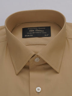 Mustard Plain, Elite Edition, French Collar Men’s Formal Shirt (FS-394)
