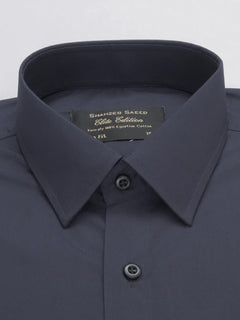 Dark Blue Plain, Elite Edition, French Collar Men’s Formal Shirt (FS-395)
