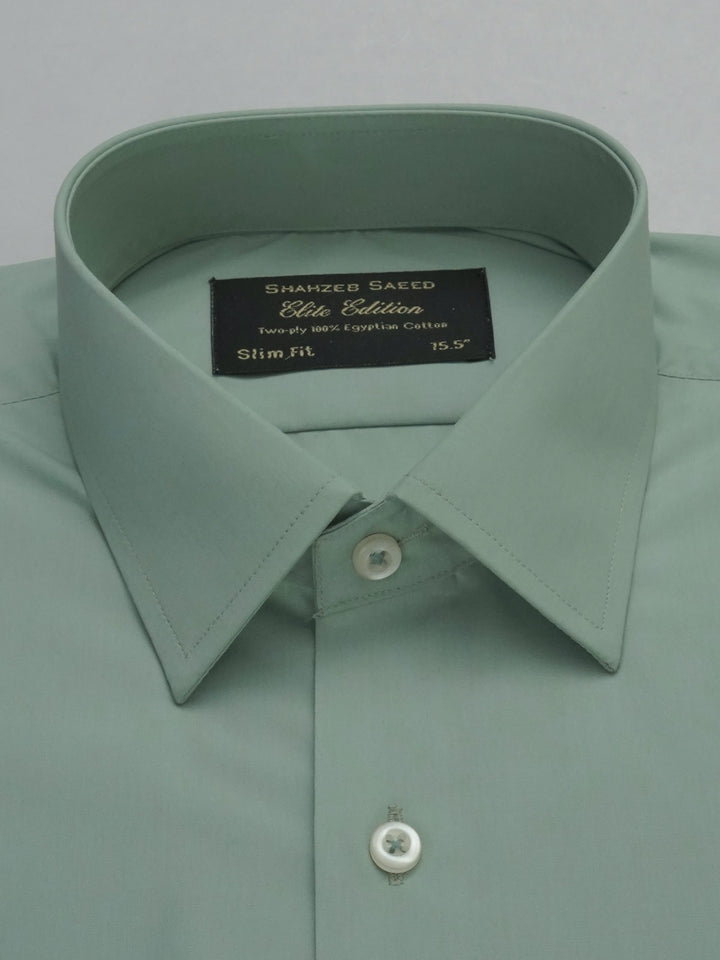 Pistachio Plain, Elite Edition, French Collar Men’s Formal Shirt (FS-397)