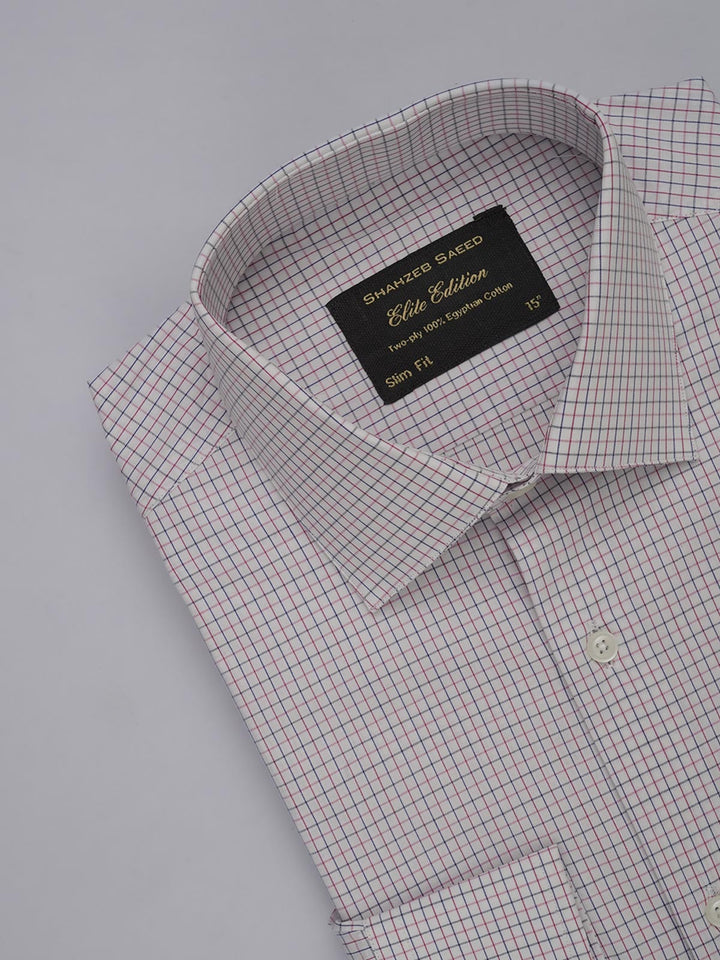 Multi Color Micro Checkered, Elite Edition, French Collar Men’s Formal Shirt (FS-436)