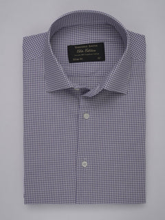 Purple Micro Checkered, Elite Edition, French Collar Men’s Formal Shirt (FS-437)